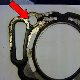 Subaru Head Gasket Image of Failed part