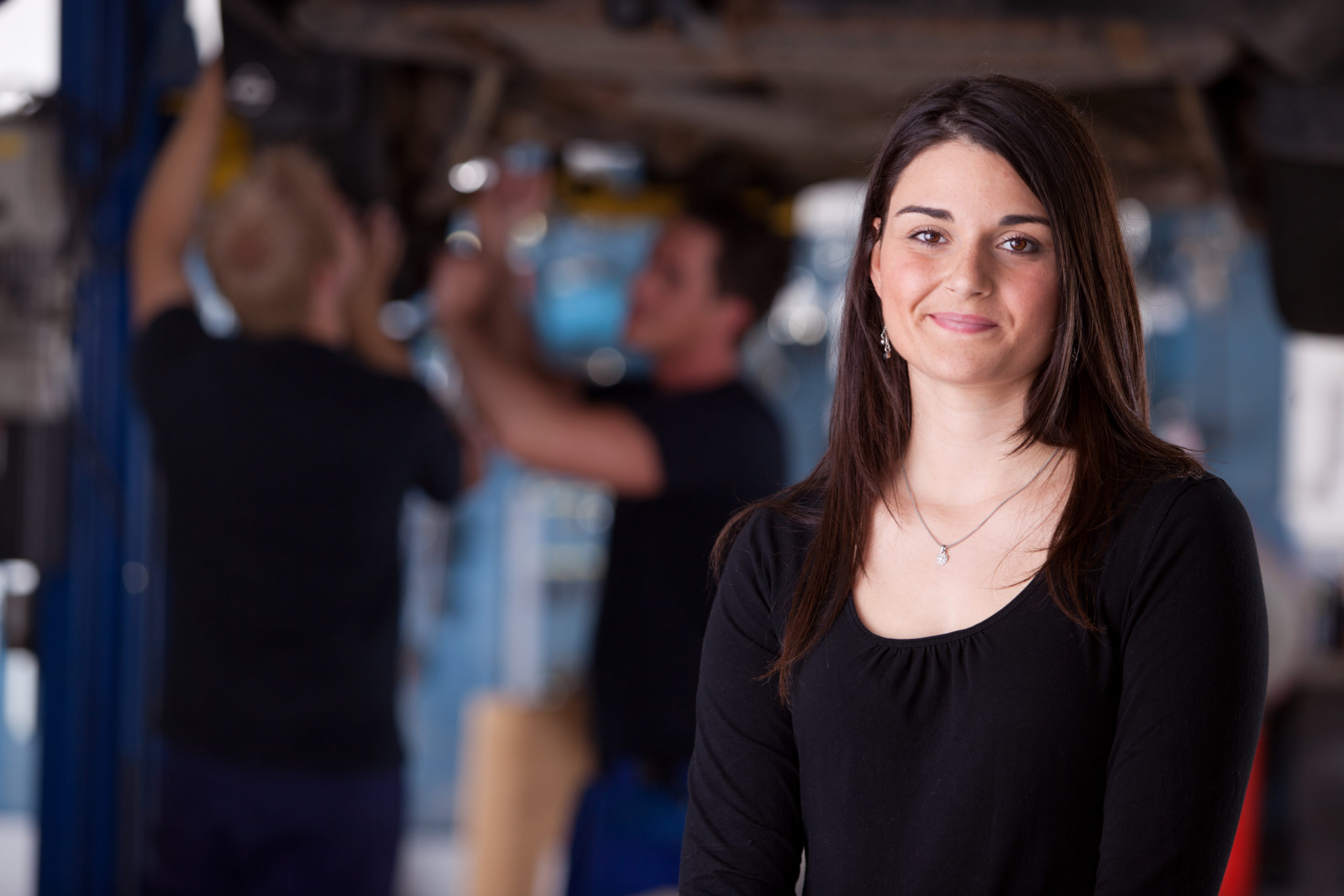 Image of woman pleased with service work performed