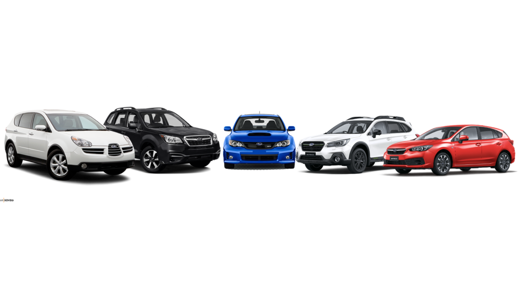 Image of 5 Subaru vehicles