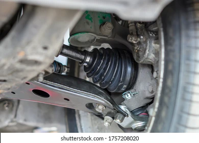 Close up image of Subaru CV Axle and Boot